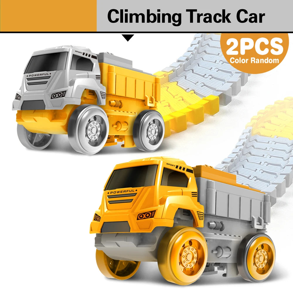 Kids Electric Track Toy Engineering Mini Car Boy Toys Track Car Train Educational Toys for Children Birthday Christmas Gifts