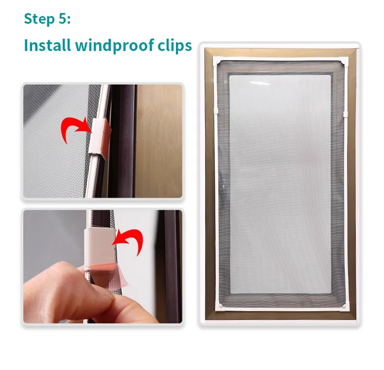 magnetic screen door mosquito net Magnetic Window Screen Tulle Mesh Stealth Customize DIY Mesh Curtain ,PVC accessory，magnetism