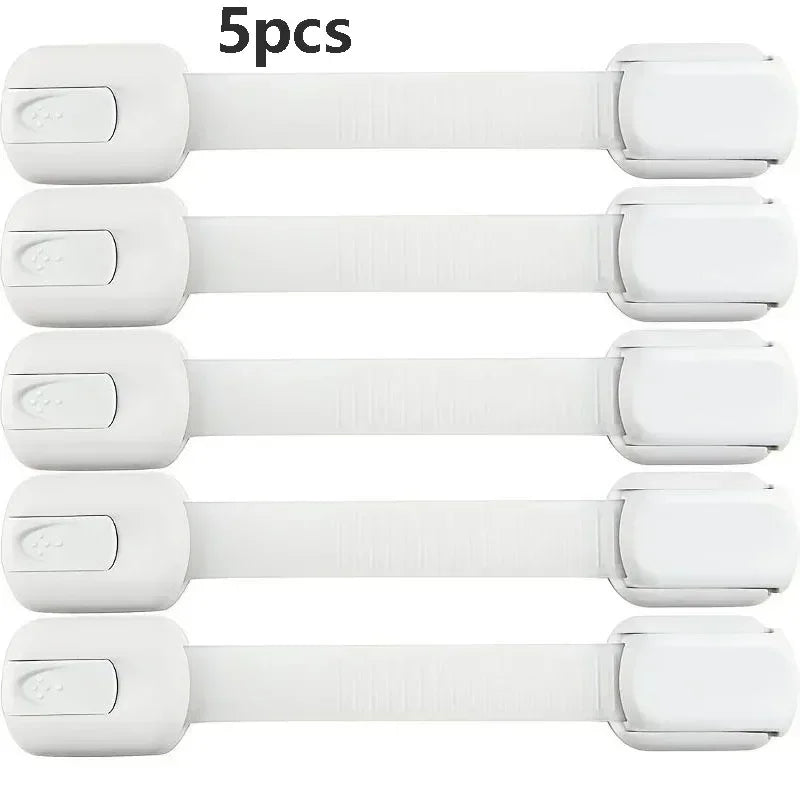 Baby Safety Lock Drawer Child Safety Cabinet Locks  Baby Safe Straps Adhesive Cabinet Drawer Door Latches  baby safety