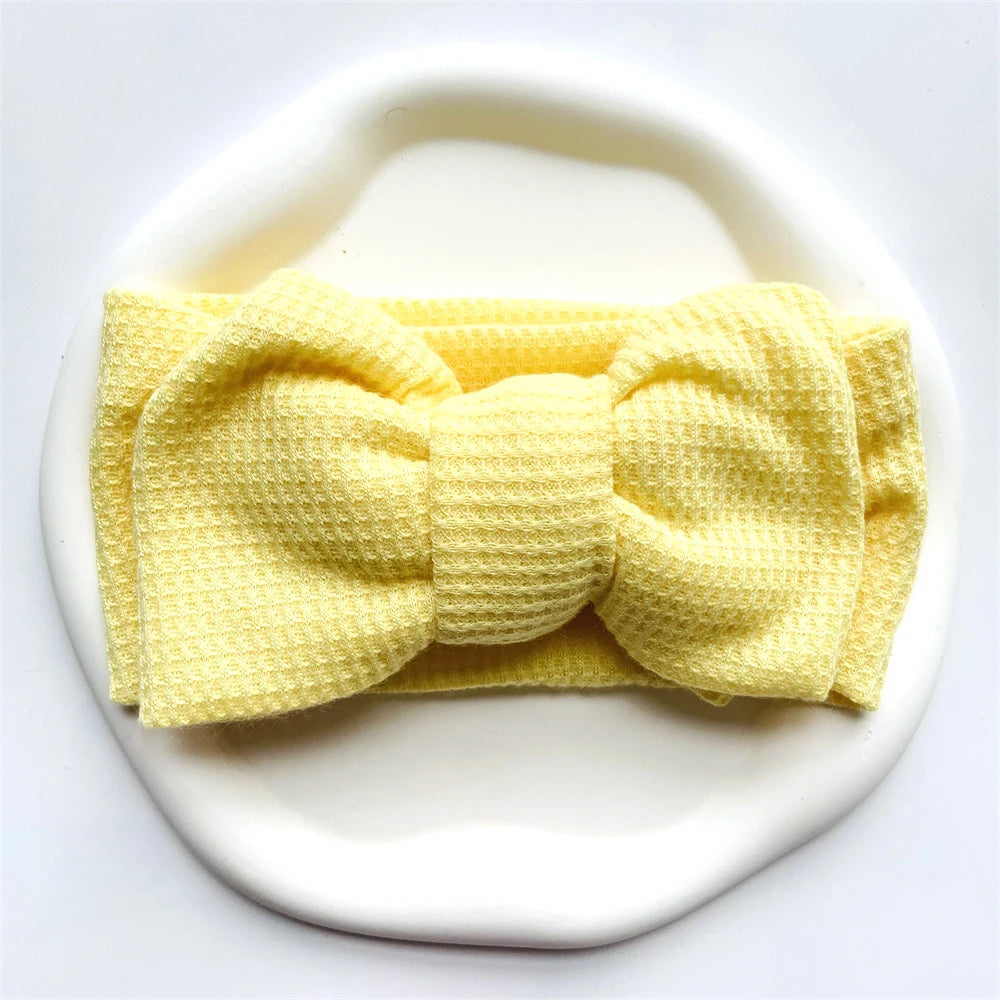 Baby Girl Bow Headband for Children Newborn Baby Turbans for Babies Solid Big Bowknot Headbands Infant Baby Hair Accessories