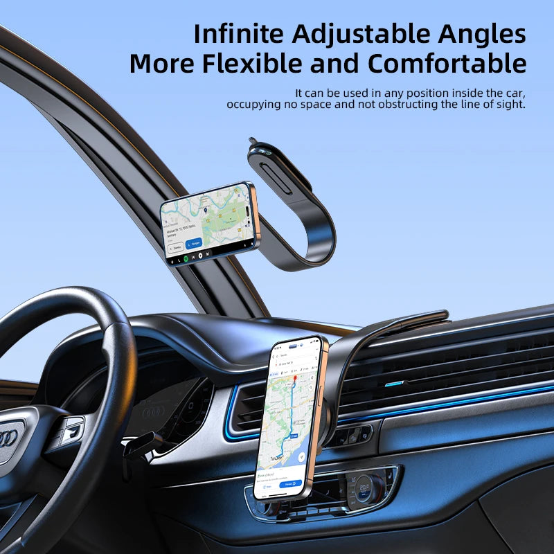 VYVYLABS 15W Magnetic Wireless Charging Phone Holder Charger Phone Bracket 360° Rotation Car Phone Holder For iPhone 16 15 14