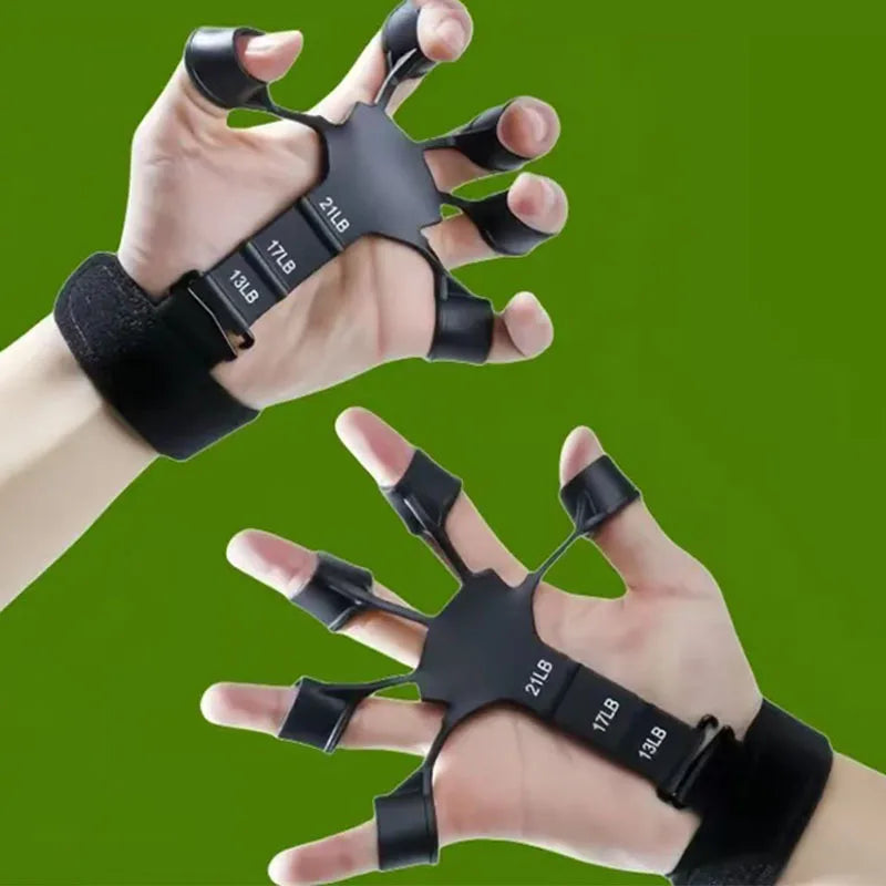 Adjustable non-slip finger trainer, 5-finger opening design portable grip strengthener, dedicated for basketball training