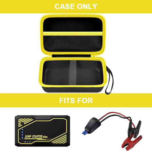 Hard Case Compatible with RALXER Portable Car Jump Starter, Auto Battery Booster Storage Bag for Jumper Clamps...(case only)