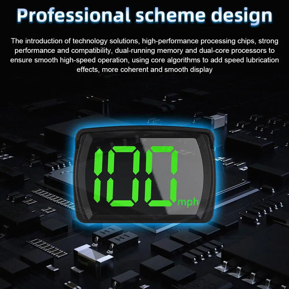 Car Head Up HUD Display GPS Speedometer Speed KMH Digital HUD GPS+Beidou Dual Chipsets For All Cars Trucks Electronics