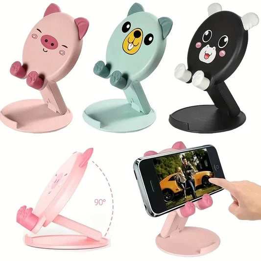 Foldable Mobile Phone Holder Desktop Cell Phone Stand Universal Adjustable Foldable Desktop Table Holder Stand for All Phone