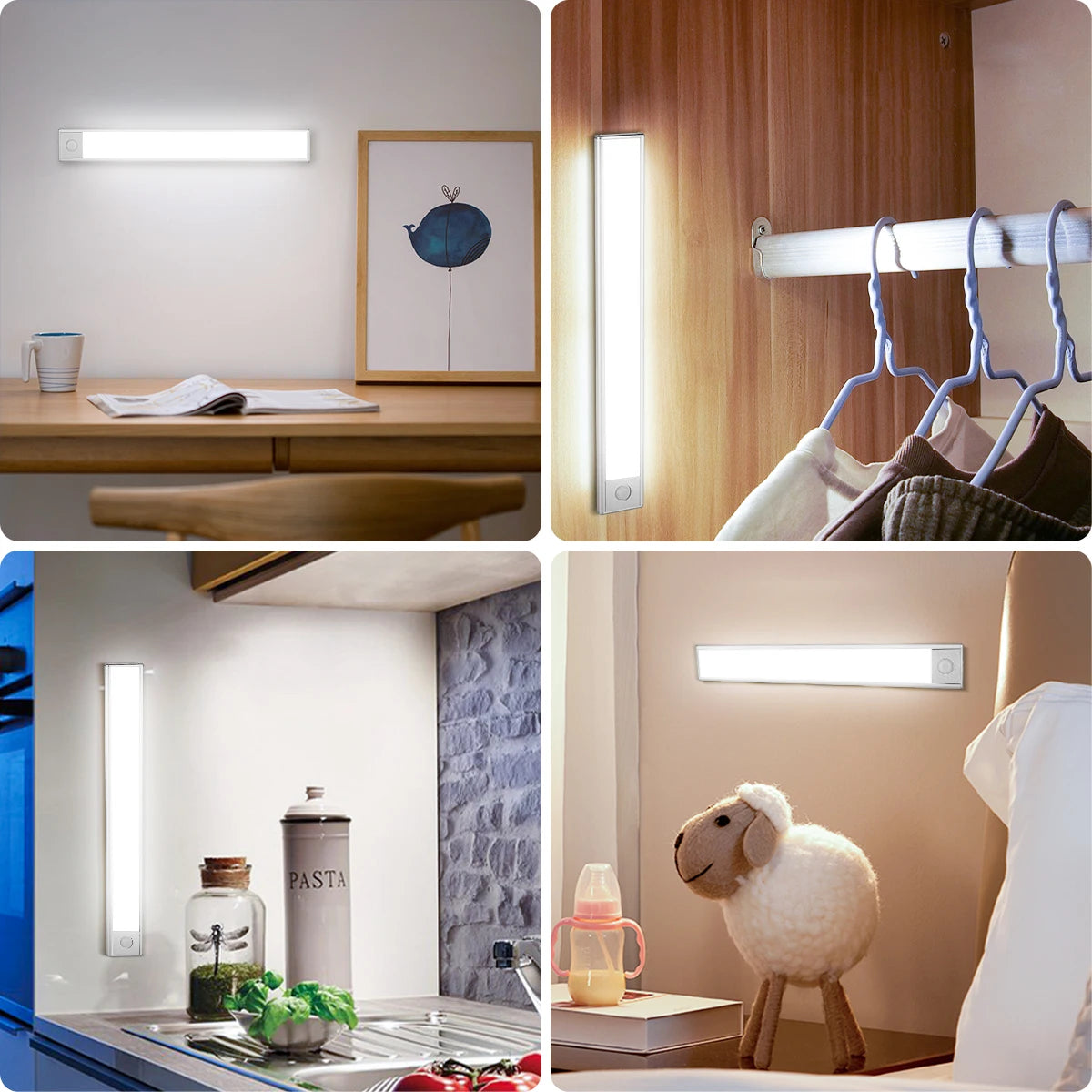 LED Sensor Cabinet Lights Dimmable Night Light for Living Room Wardrobe Kitchen Lamp Led Tube Wireless Motion Sensor Night Lamp