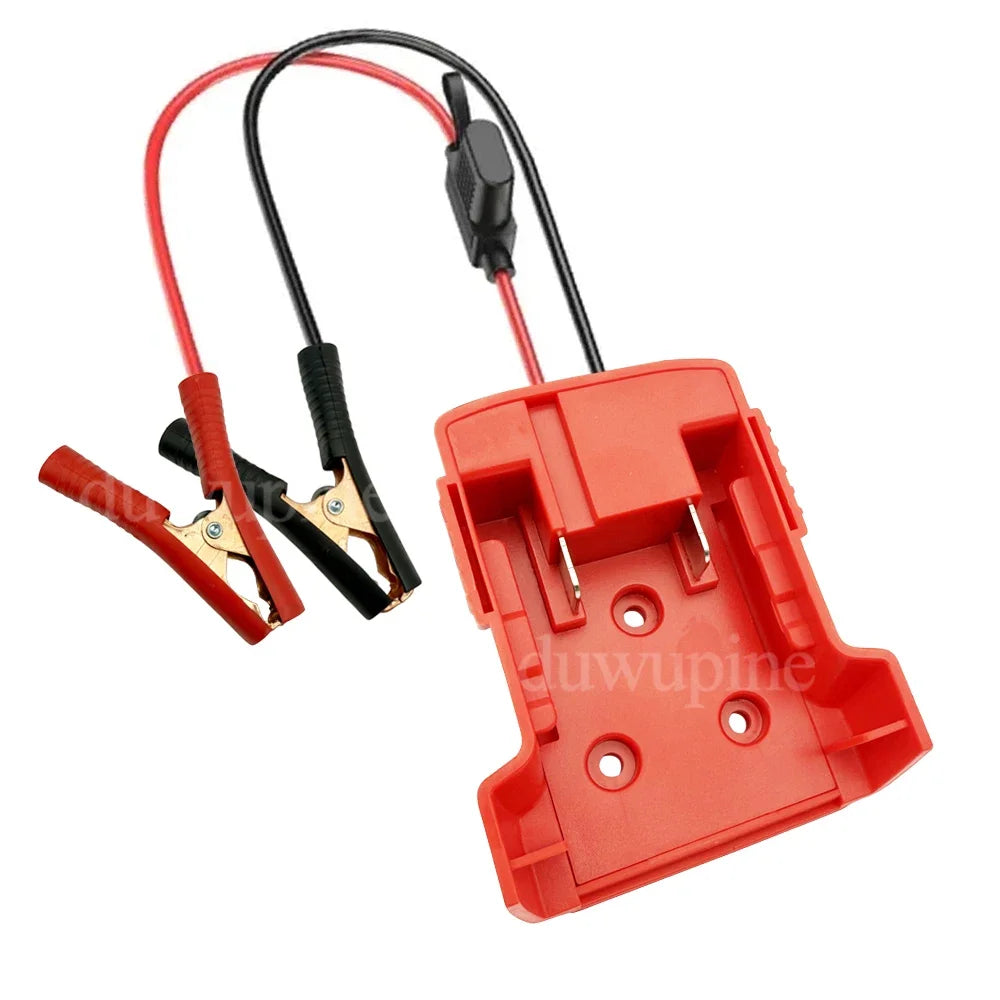 Igniter Jump Starter for Makita DeWalt Milwaukee 18V Battery Car Booster Cable with Fuse Automotive Emergency Power DIY Adapter