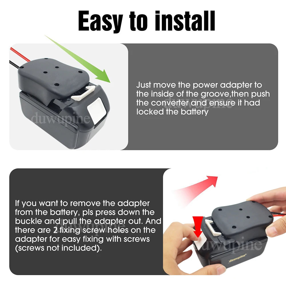 Igniter Jump Starter for Makita DeWalt Milwaukee 18V Battery Car Booster Cable with Fuse Automotive Emergency Power DIY Adapter