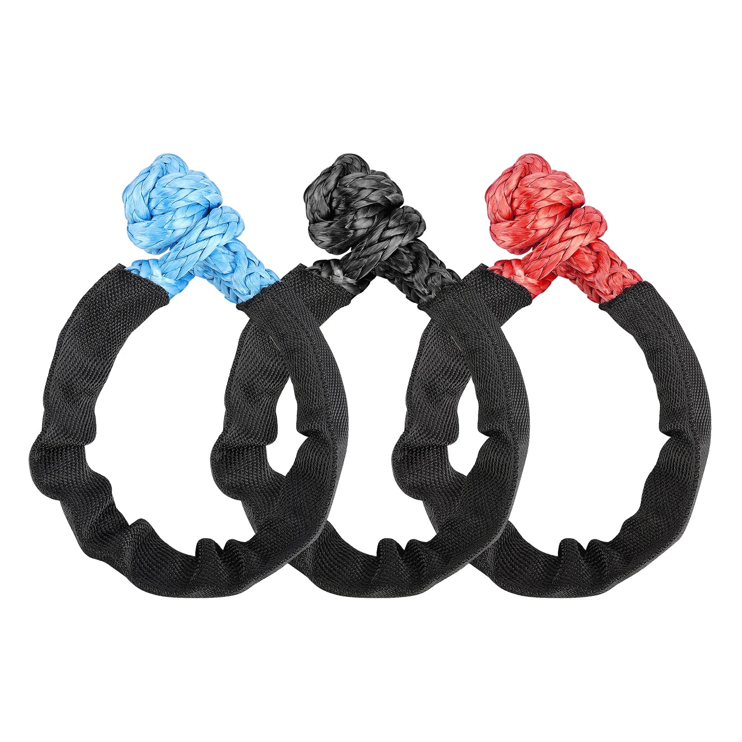 41000lbs Soft Shackle Synthetic Rope Heavy Duty Offroad 4X4 Tow Shackle Strap with Protective Sleeve for Jeep Truck SUV