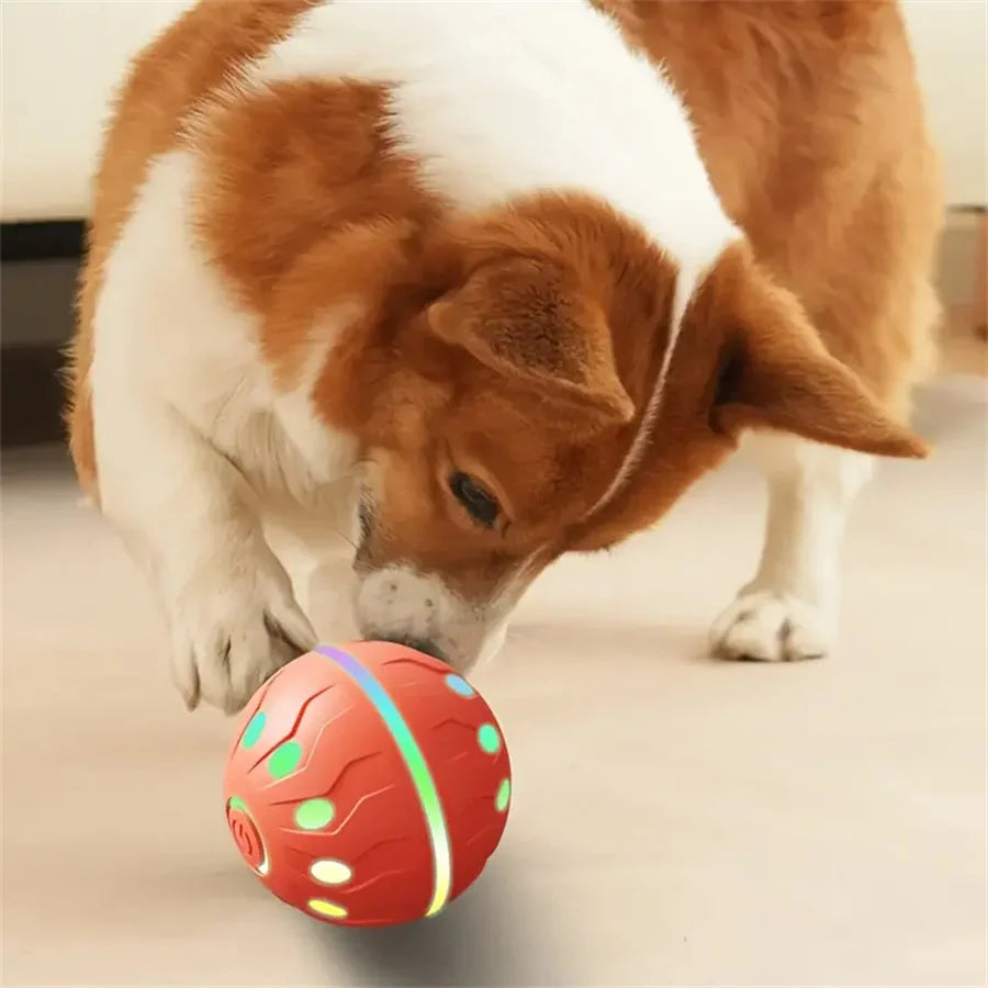 Smart Dog Toys Ball Electronic Interactive Cat Toy Pet Jump and Rolling Ball USB Automatic Moving Bouncing for Large Medium Dogs