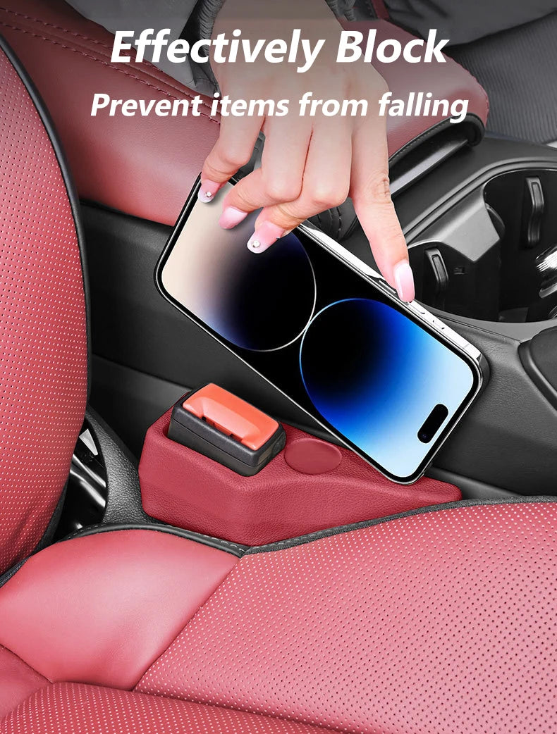 2Pcs Car Seat Gap Filler Odorless Seat Belt Buckle Protector Flexible Seat Side Gap Filling Strip Universal Auto Drop Blocker