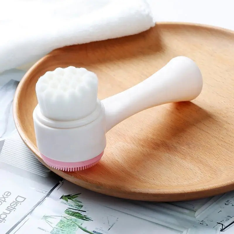 1/2pcs 2-In-1 Facial Silicone Cleansing Brush Facial Soft Silicone Brushes Care Massage Brush Portable Face Deep Cleansing Brush
