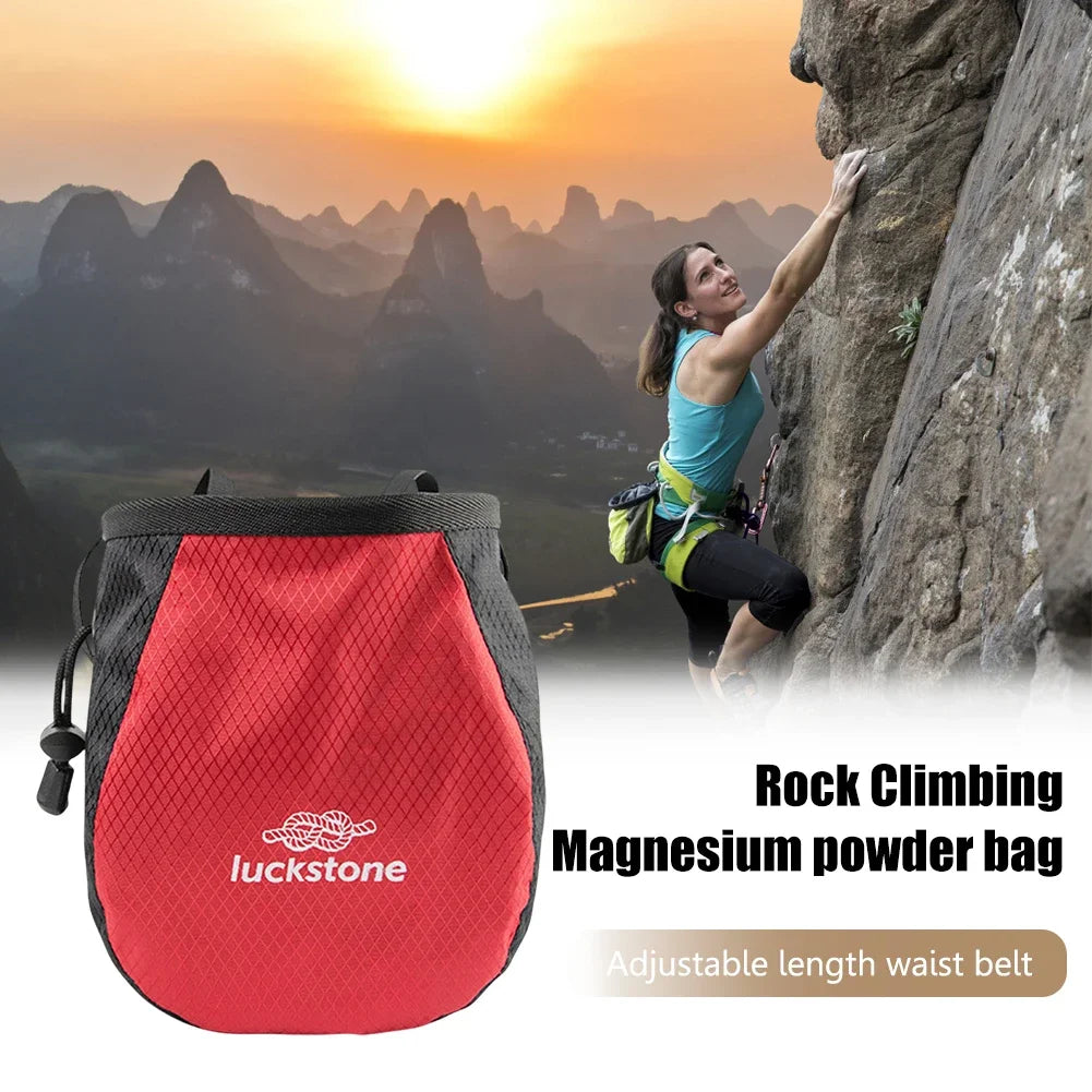 Magnesium Powder Bag Waterproof Polyester Chalk Bag Adjustable Storage Climbing Magnesium Powder Bag for Climbing Weightlifting