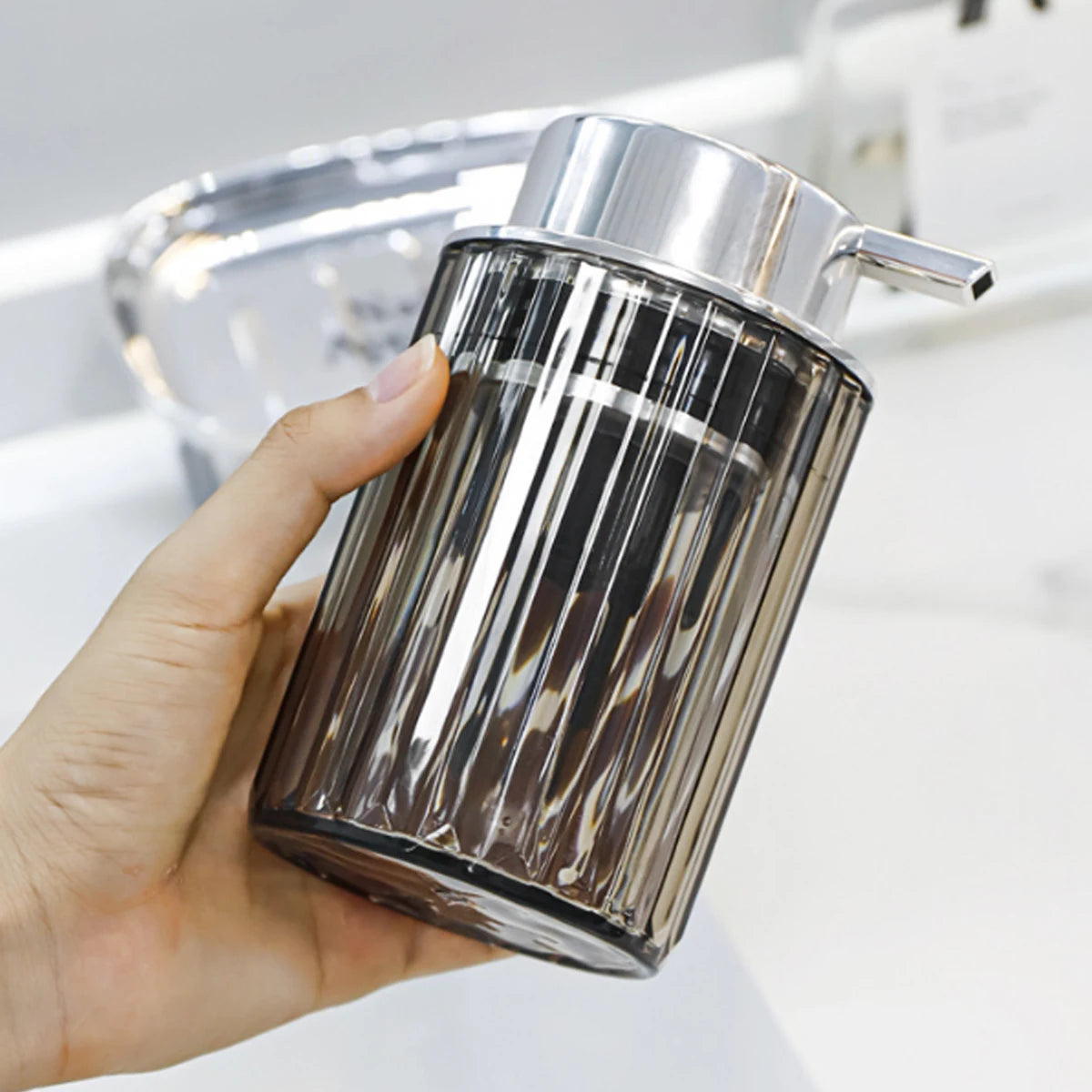 Hands Foaming Soap Dispenser for Bathroom Liquid Soap Mousse Bottle Refillable Kitchen Push-type Dish Soap Container