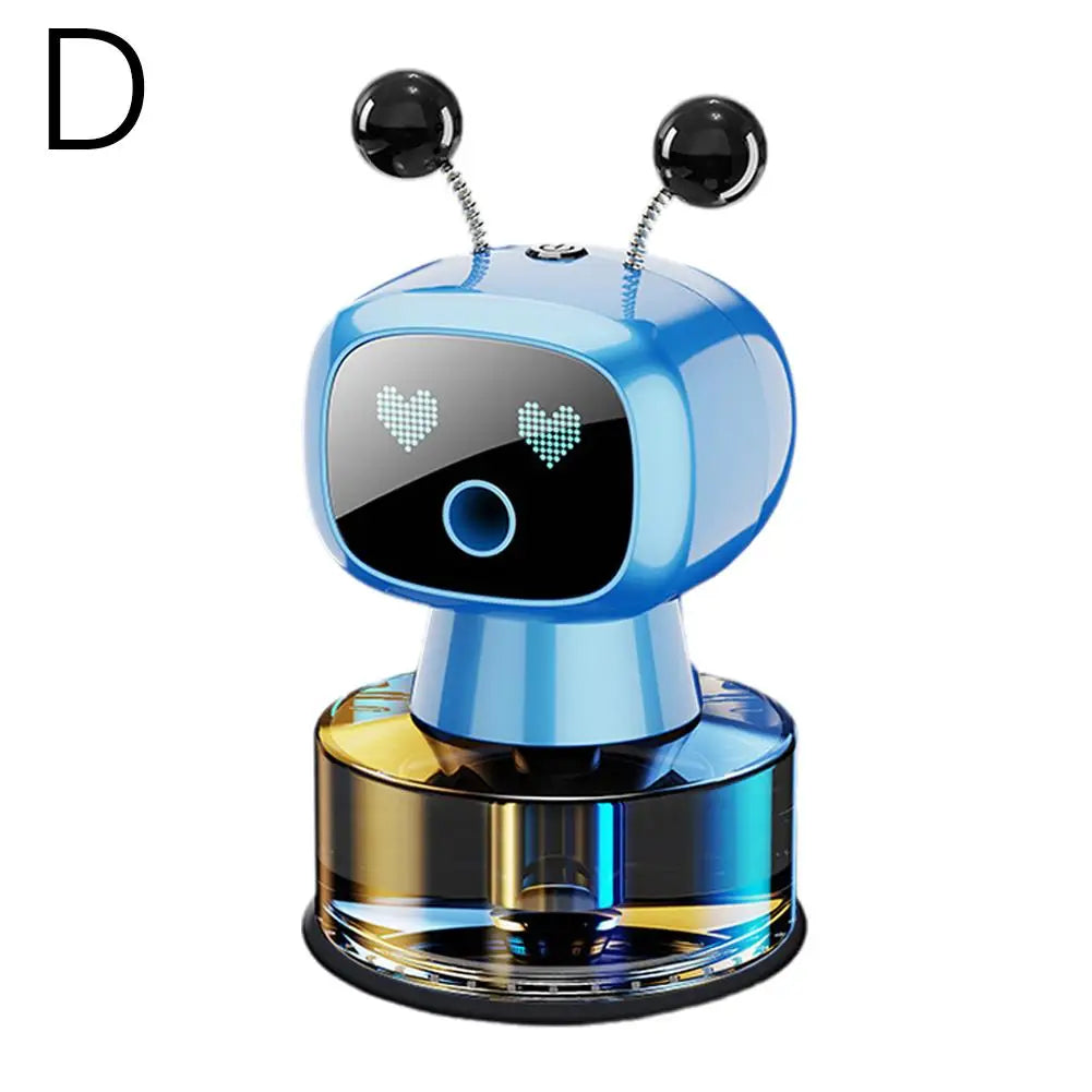 Smart Car Air Freshener AI Rechargeable Car Aroma Diffuser Smart Eyes 4 Levels Of Adjustable Intelligent Car Diffuser Gift