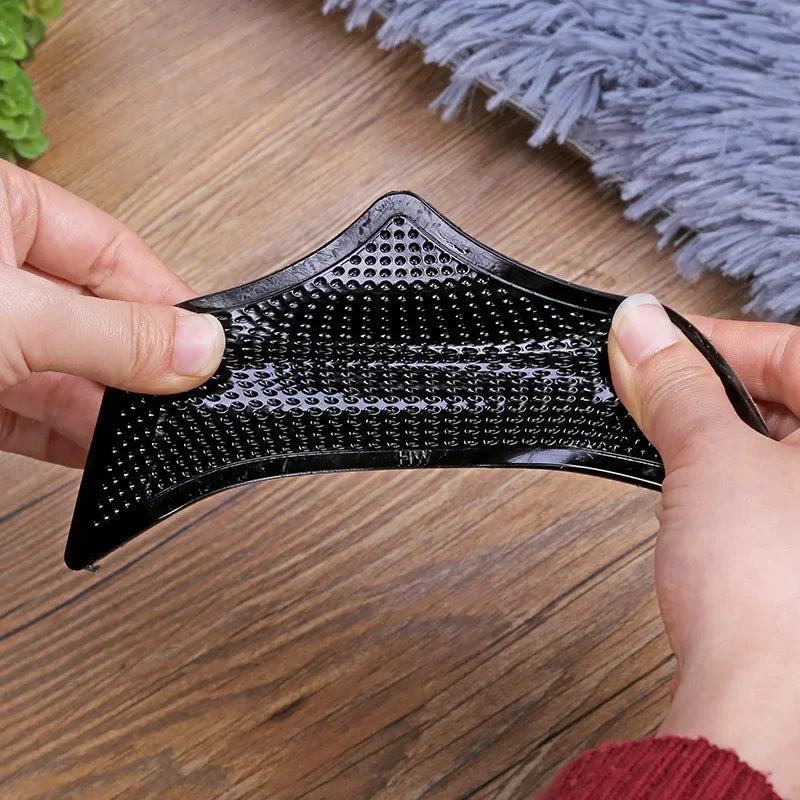 4PCs Carpet Non-slip Sticker Reusable Rug Grippers Anti Skid Corners Pads Non Slip Tape Mat Carpet Grip Stopper Sticker Tape