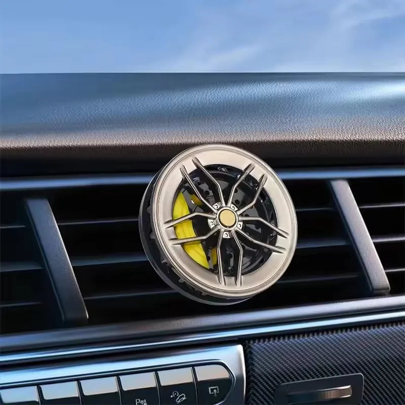 Rotatable Car Air Freshener Clip Auto Wheel Hub & Air Vent Fragrance Tire Fragrance Clips Decorative Car Accessories