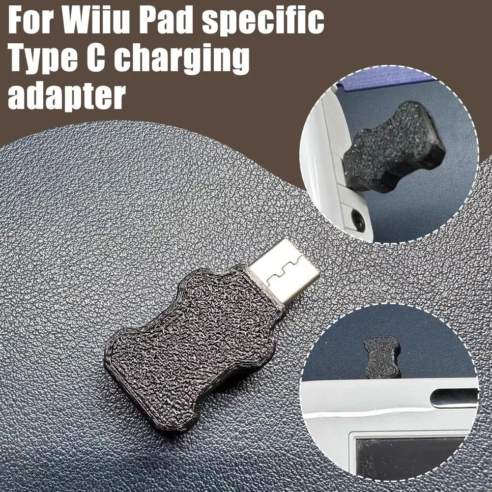 1Pcs 3D Printed For Wii U Pad Dedicated Type-C Charger Adapter - Precision Fit Fast Charge And Drop Resistant