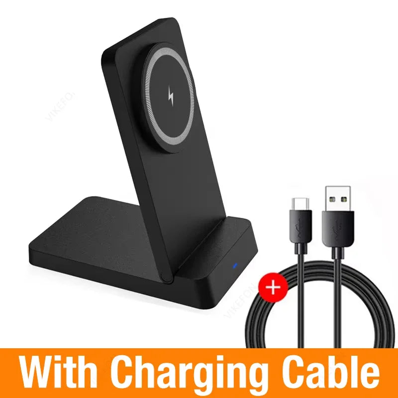 Magnetic Fast Charging Station 30W Wireless Charger Desktop Fold Smart Phone Holder Charge For Magsafe iPhone 16 15 14 13 12 Pro