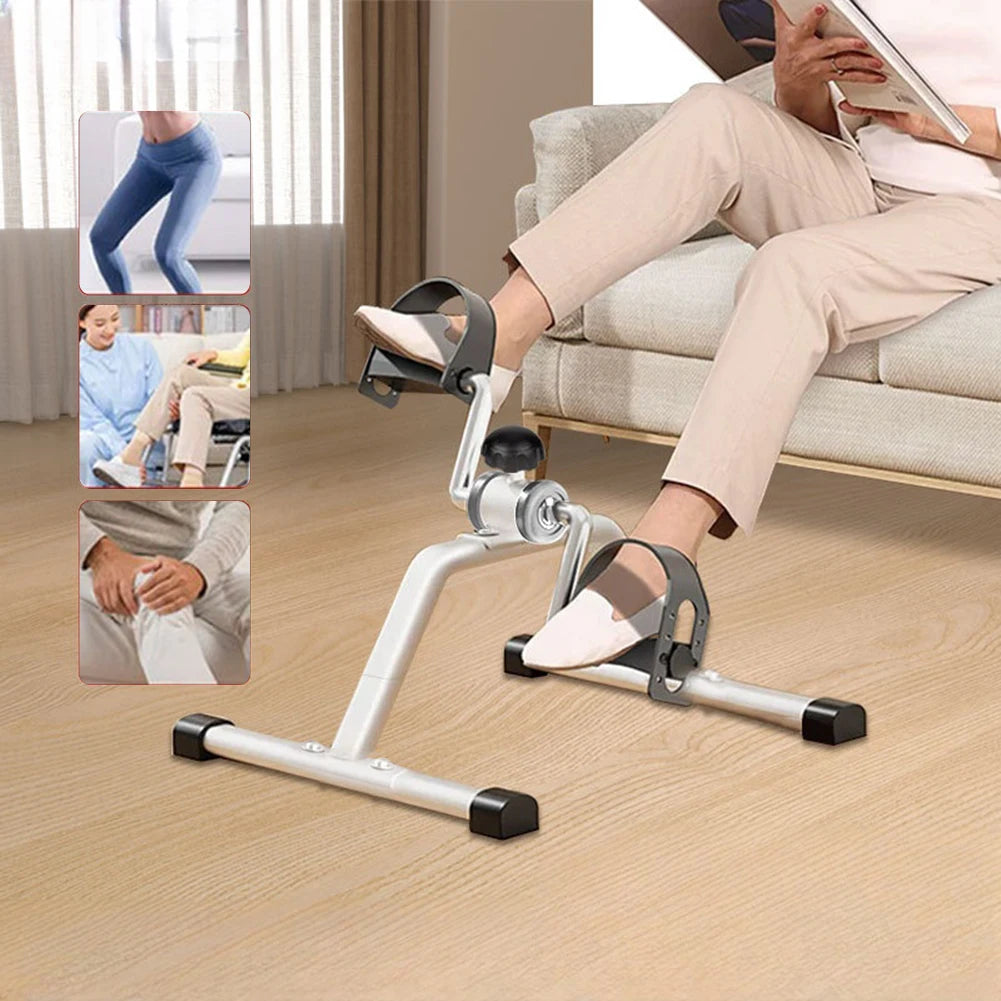 Household Portable Pedal Exerciser Mini Exercise Bike Adjustable Resistance Bike Pedal Exerciser for Indoor Leg Rehabilitation