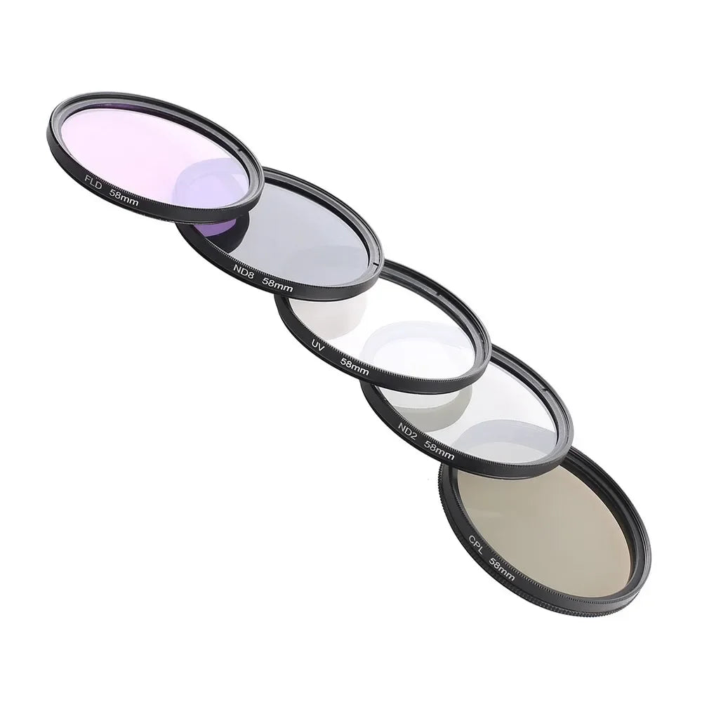 Lightdow Camera Lens Filter 6 in 1 Kits UV+CPL+FLD+ND 2 4 8 49mm 52 55 58 62 67 72 77 82mm Kit for Cannon Nikon Camera Lens