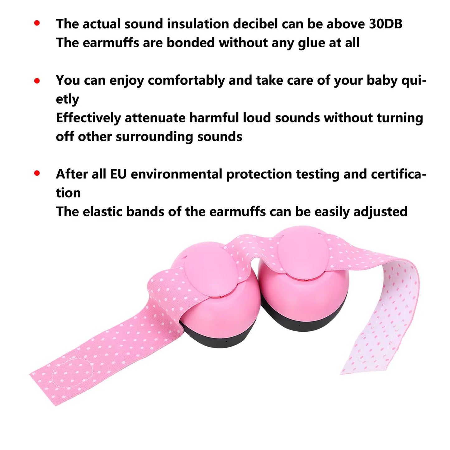 Infant Ear Muffs Noise Cancelling Soft Padded Design Baby Ear Protection Headphones with Elastic Headband