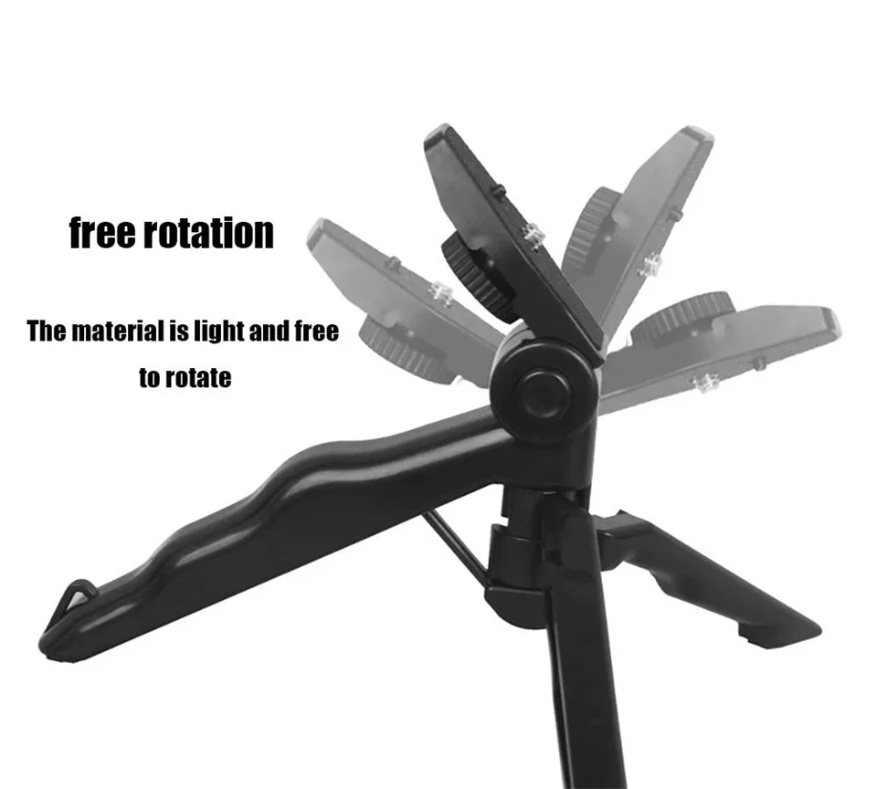 Phone Holder Portable Tripod Foldable Desktop Mobile Phone Stand Rotatable Selfie Holding Live Video Camera Stabilizer Bracke