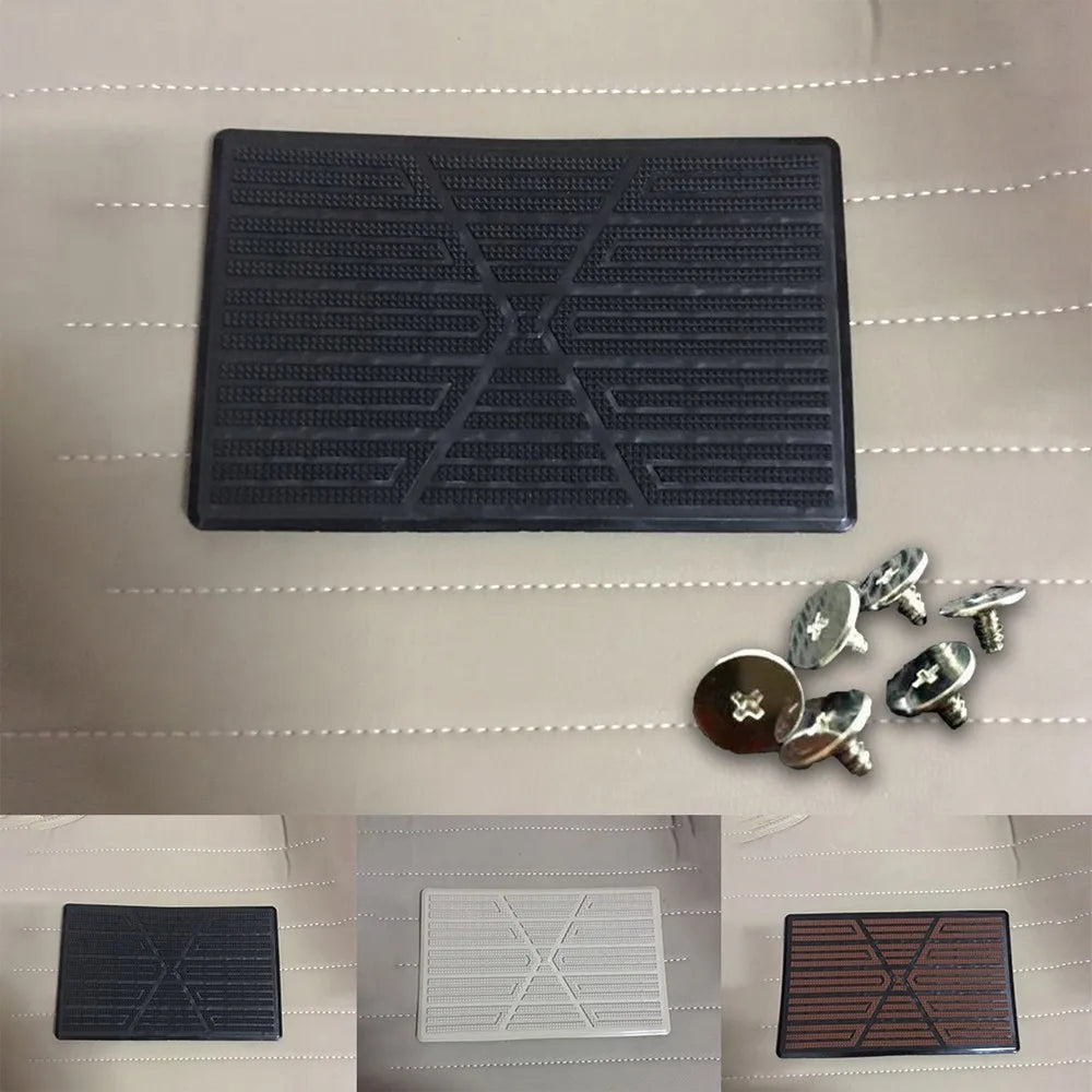 1*Universal Car Floor Pad PVC Pedal Plate Anti Skid Foot Heel Scuff Plate Car Floor Mat Non-Slip Carpet Patch 23×15cm Car Mats