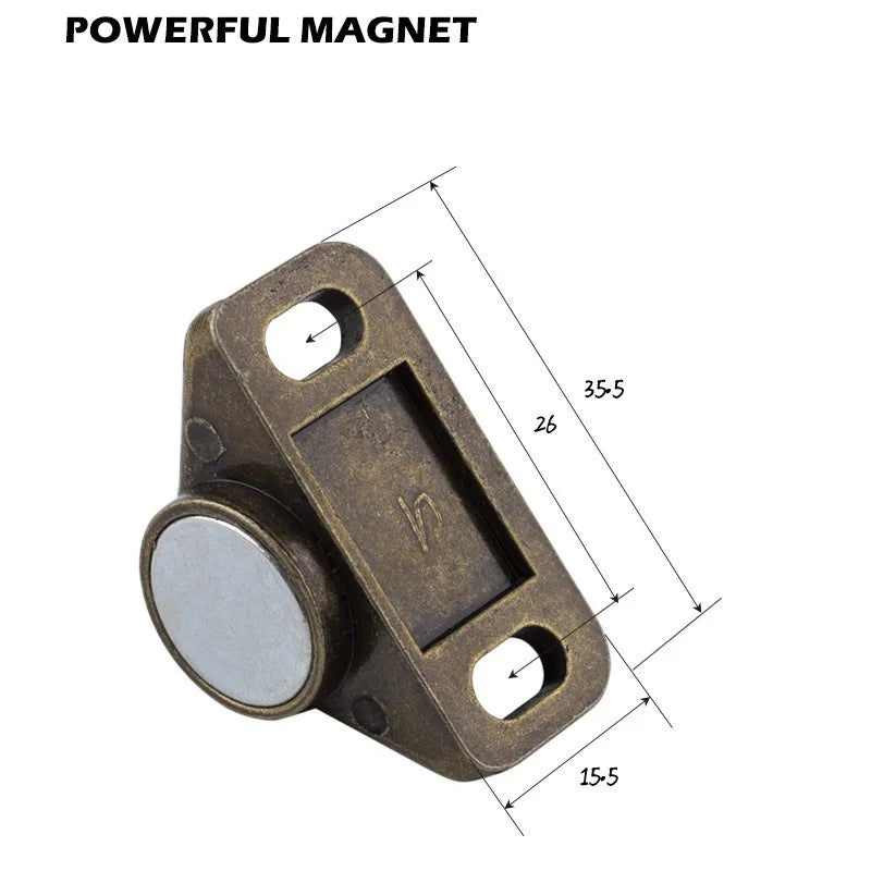 Magnet Cabinet Door Catch, Magnetic Furniture Door Stopper Closer Strong Super Powerful Neodymium Wardrobe Magnets Latch