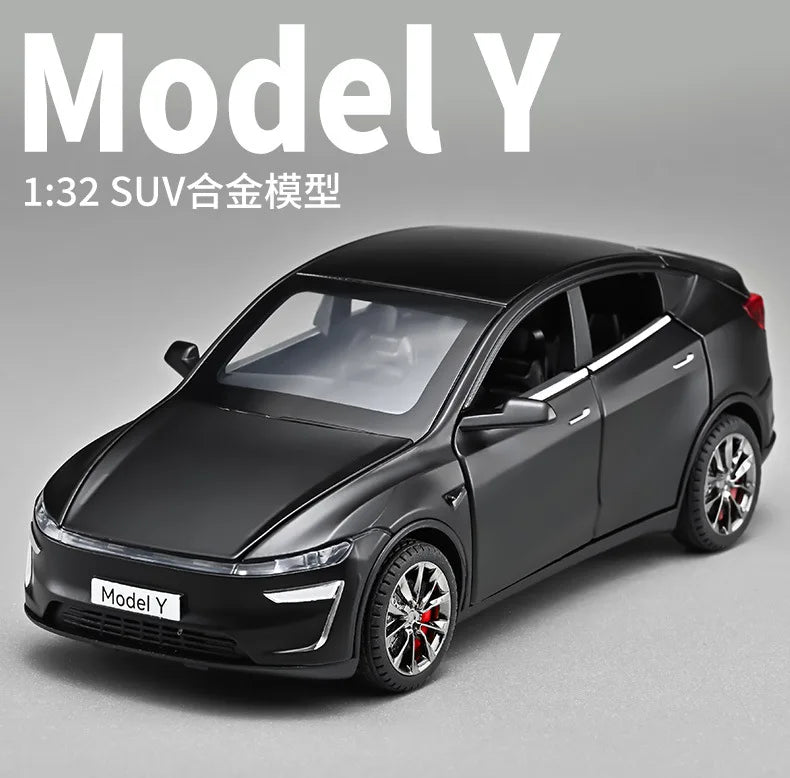 New 1:32 Model Y Electric SUV Metal Alloy Diecast Toy Car Model Sound And Light Children's Toy Collectibles Birthday Gift Friend