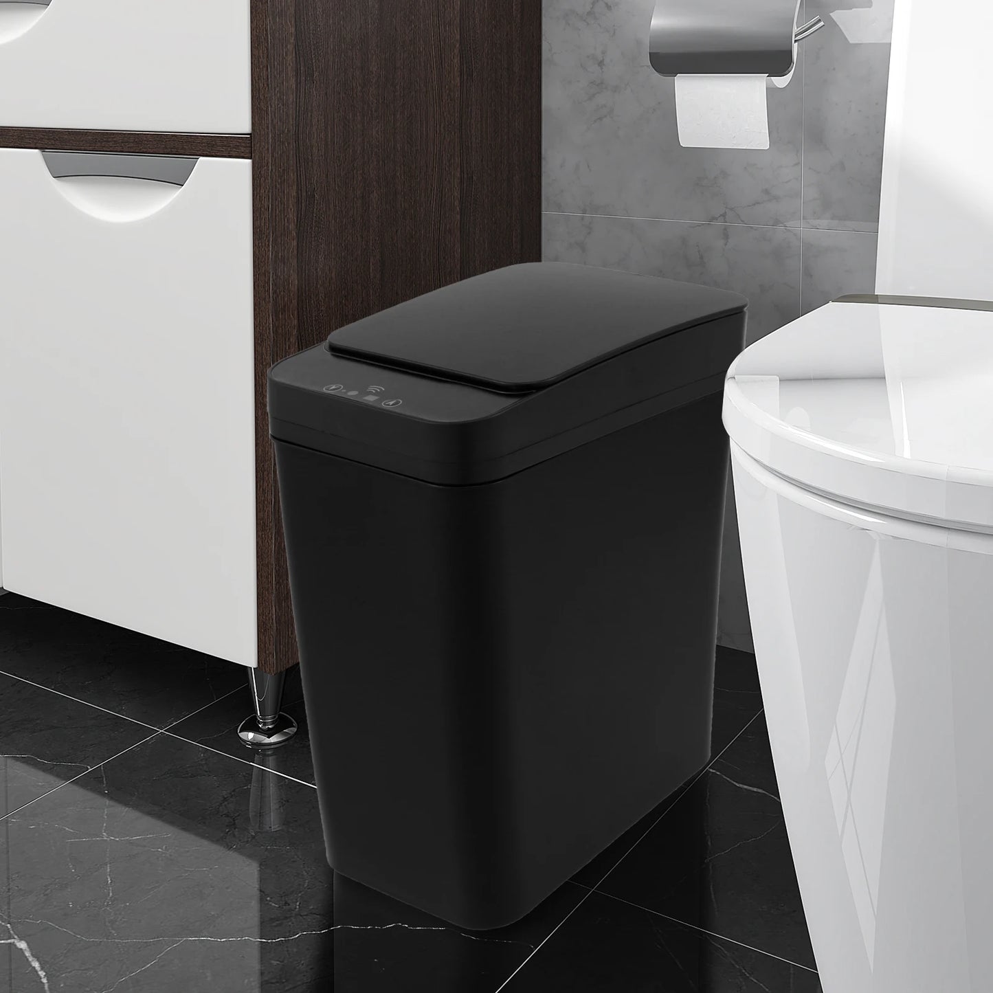 Automatic Sensor Trash Can 12L Touchless Infrared Motion Sensor Smart Trash Can for Kitchen Bathroom Waterproof Wastebasket NEW