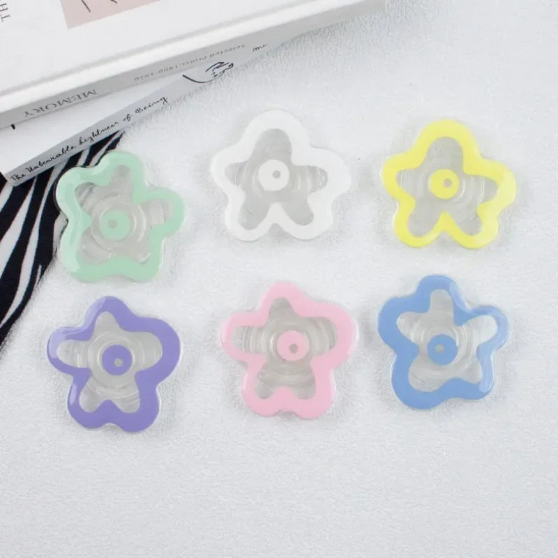 Cute Floral Phone Grip Tok Flower Cellphone Stand Holder for iPhone 15 14 Mobile Bracket Foldable Expanding Kickstand