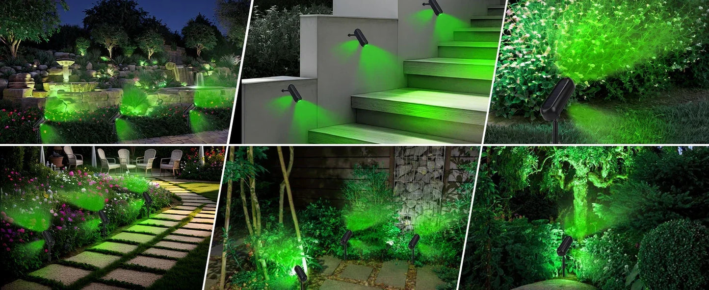 Solar LED Light Outdoor Solar Wall Light IP65 Green Garden Light Solar Spotlights Solar Uplights for Trees Pathway Yard
