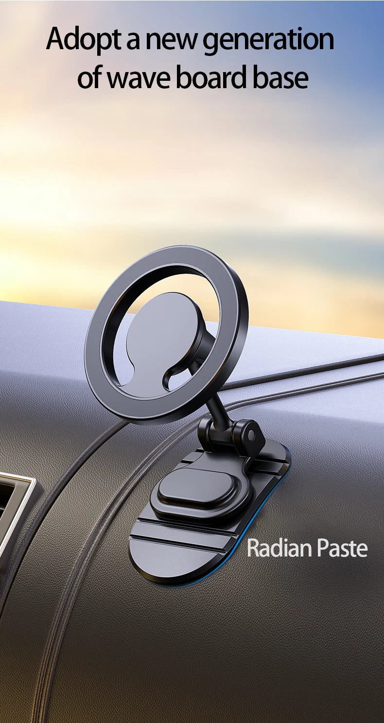 1040° Rotation Magnetic Car Phone Holder All-Metal Magnetic Cell Phone Stand Dashboard Mount For Magsafe iPhone 16 15 14 13 12