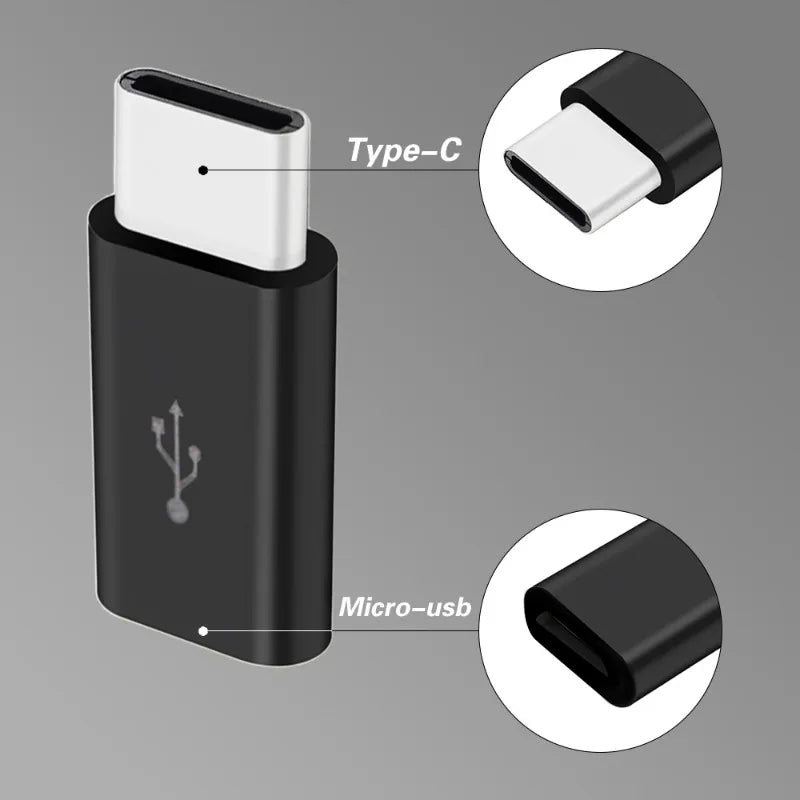 USB Type C To Micro USB Adapter for Phone Tablet Android Charger Data Cable Adapter Micro USB Female To TypeC Male OTG Converter