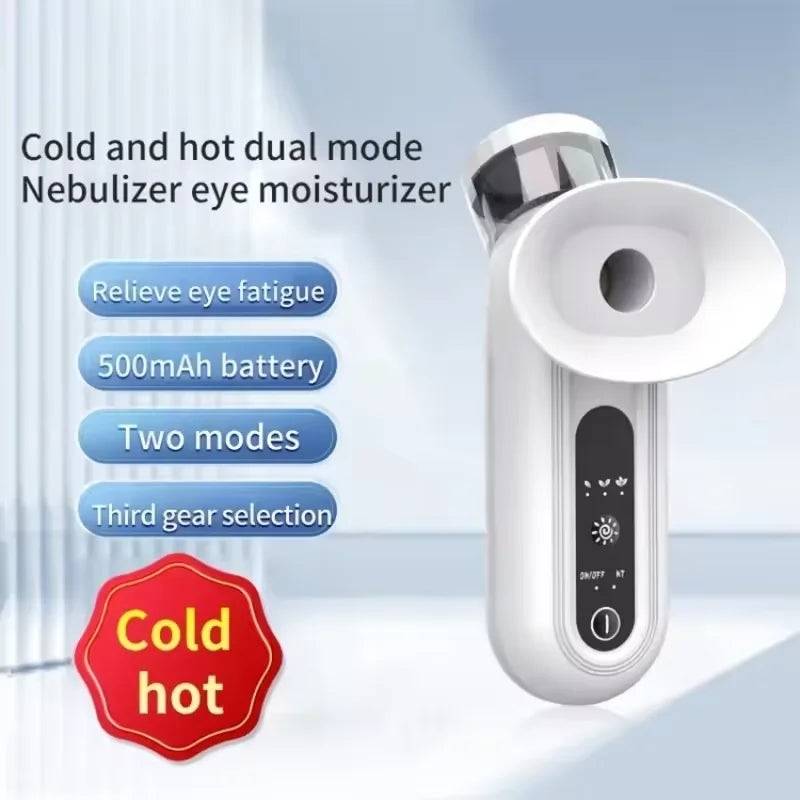 OEMG Heated Nano Eye Mist Sprayer Electric Eye Steamer With Warm Compress Moist Relief Dry Eyes Portable Eye Mister Drops Tool