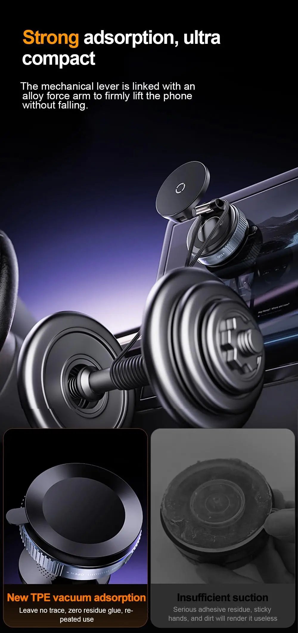 15W Wireless Charging Magnetic Car Phone Holder 360 Degree Rotation Foldable RotatableNavigation Stand Bracket For Smartphones