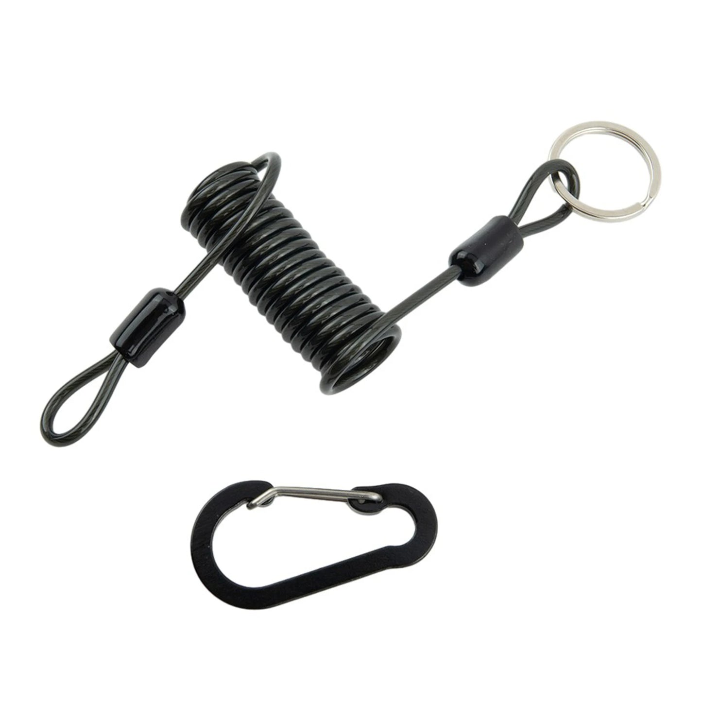 1.2/2m Fishing Missed Rope Anti-Lost Spiral Spring Lure Plier Lanyard Retractable Spring Elastic Rop Fishing Lanyards Outdoor