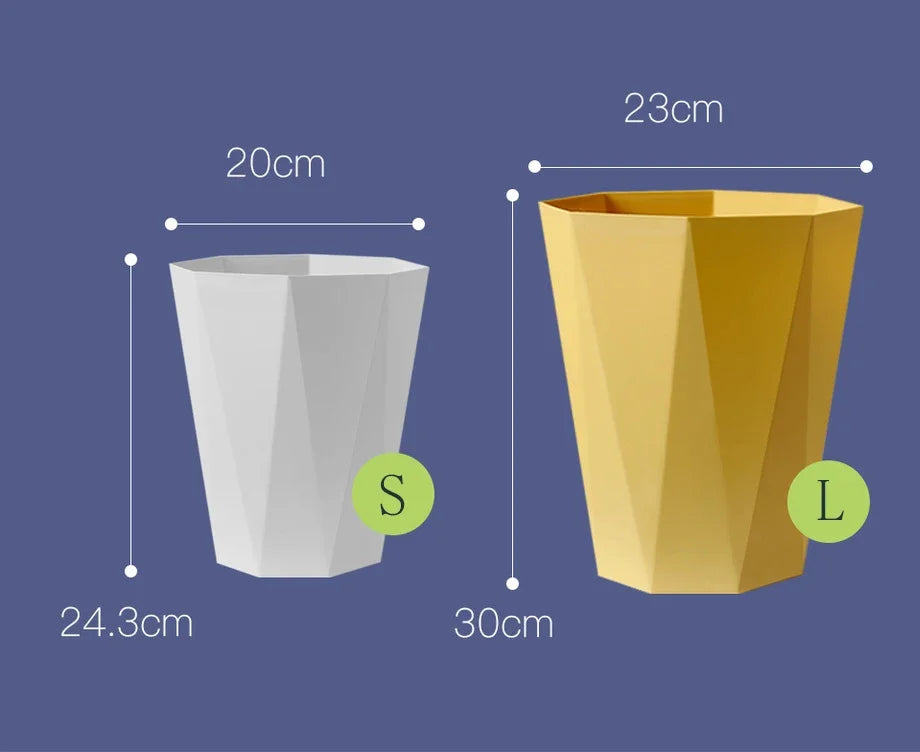 Household Trash Can Open Trash Basket Large-capacity Plastic Basket Toilet Paper Basket for Bathroom Bedroom Kitchen Office