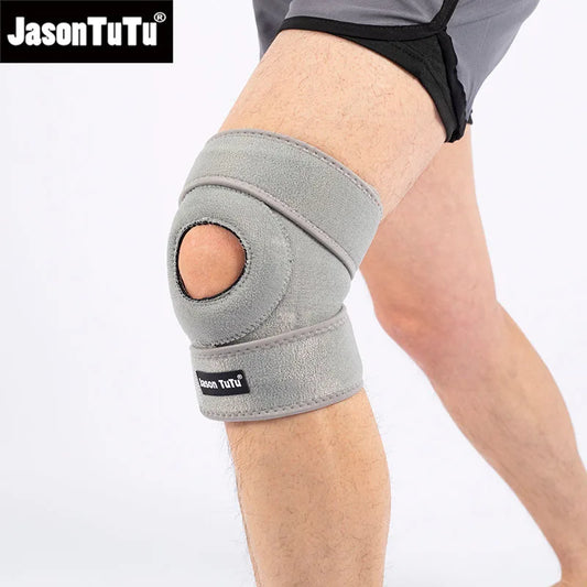 1 PCS Knee Support Brace with Open Patella Design and Adjustable Hook and Loop Closure for Running, Biking, Aerobics, Fitness ﻿