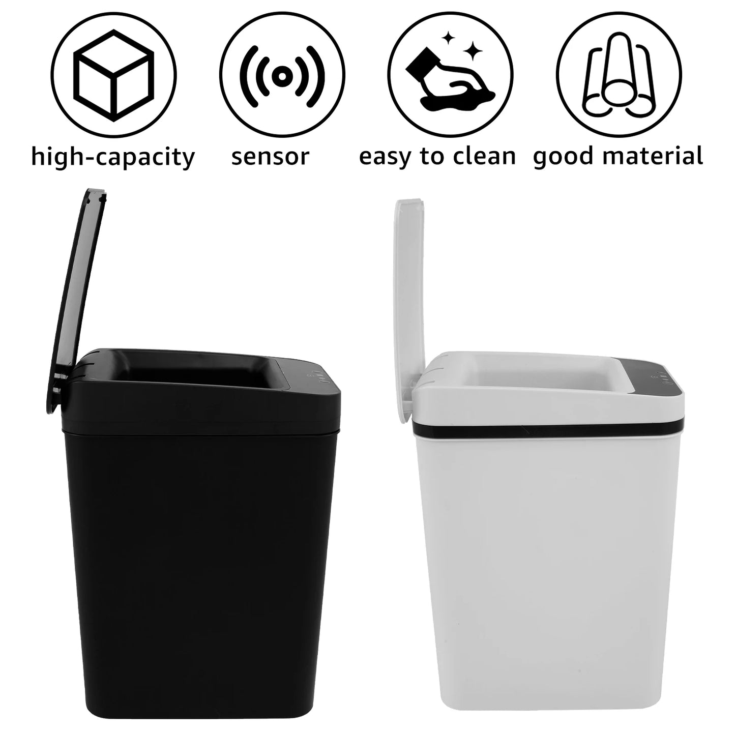 Automatic Sensor Trash Can 12L Touchless Infrared Motion Sensor Smart Trash Can for Kitchen Bathroom Waterproof Wastebasket NEW