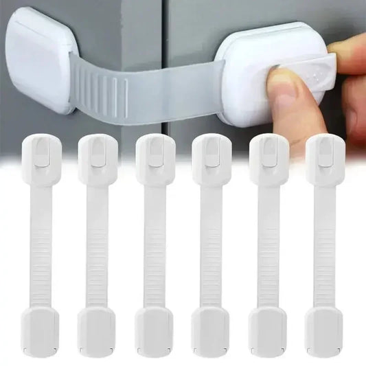 Baby Safety Lock Drawer Child Safety Cabinet Locks  Baby Safe Straps Adhesive Cabinet Drawer Door Latches  baby safety