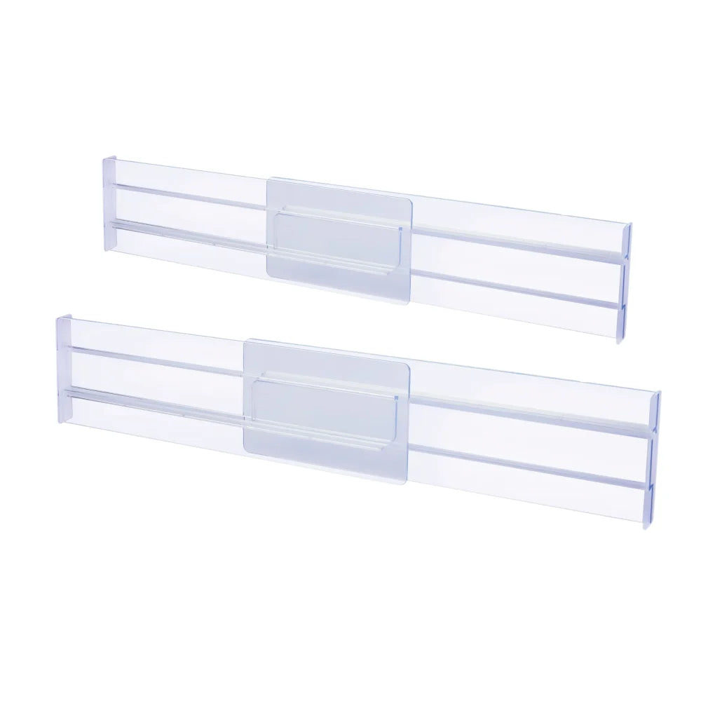 Drawer Dividers Organizers 8 Pack, Adjustable Kitchen Drawer Storage, Clear Plastic Drawers Separators for Clothing