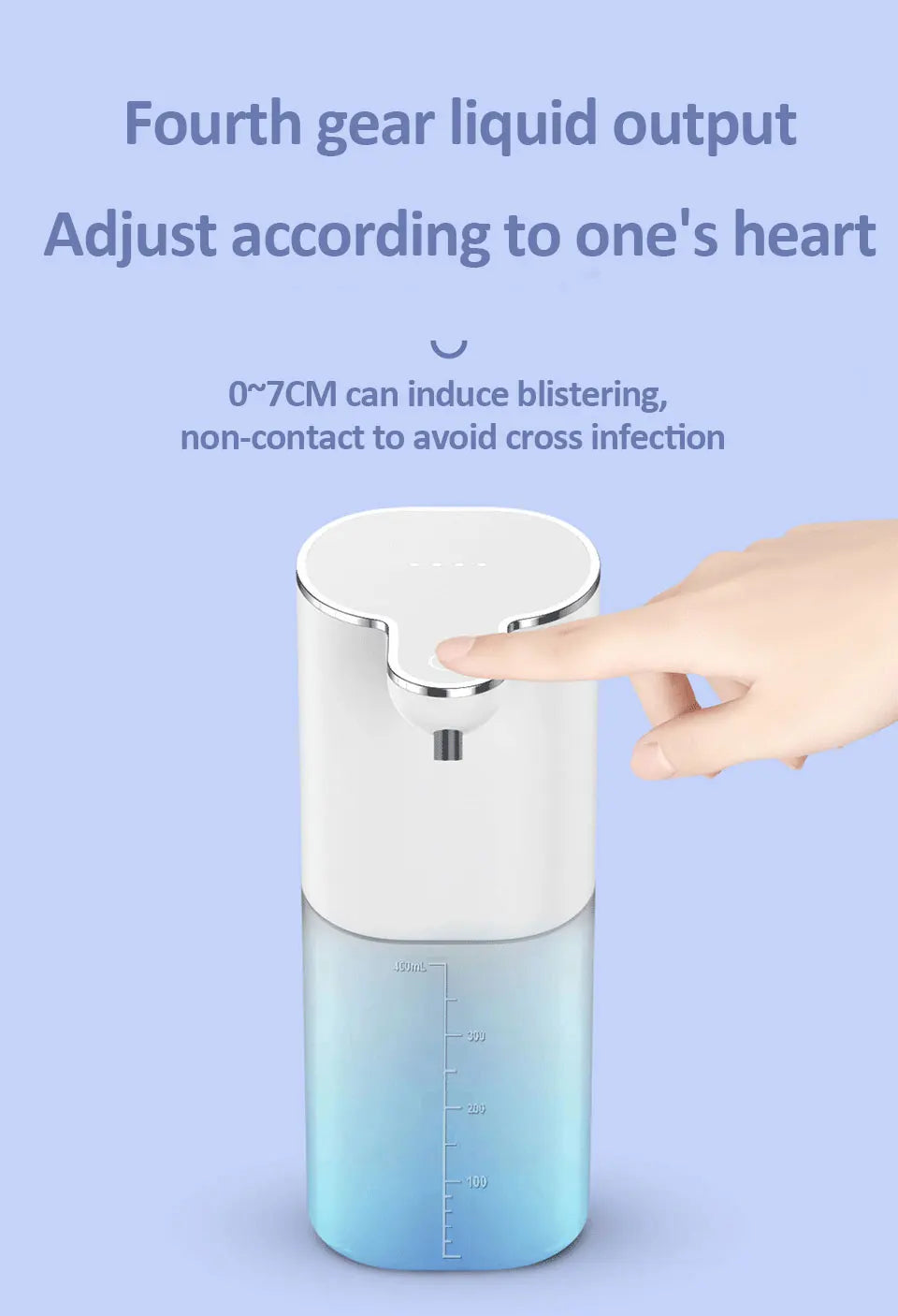 Automatic Soap Dispenser ouchless Foaming Soap Dispenser 400ml USB Rechargeable Electric 4 Level Adjustable Foam Soap Dispenser