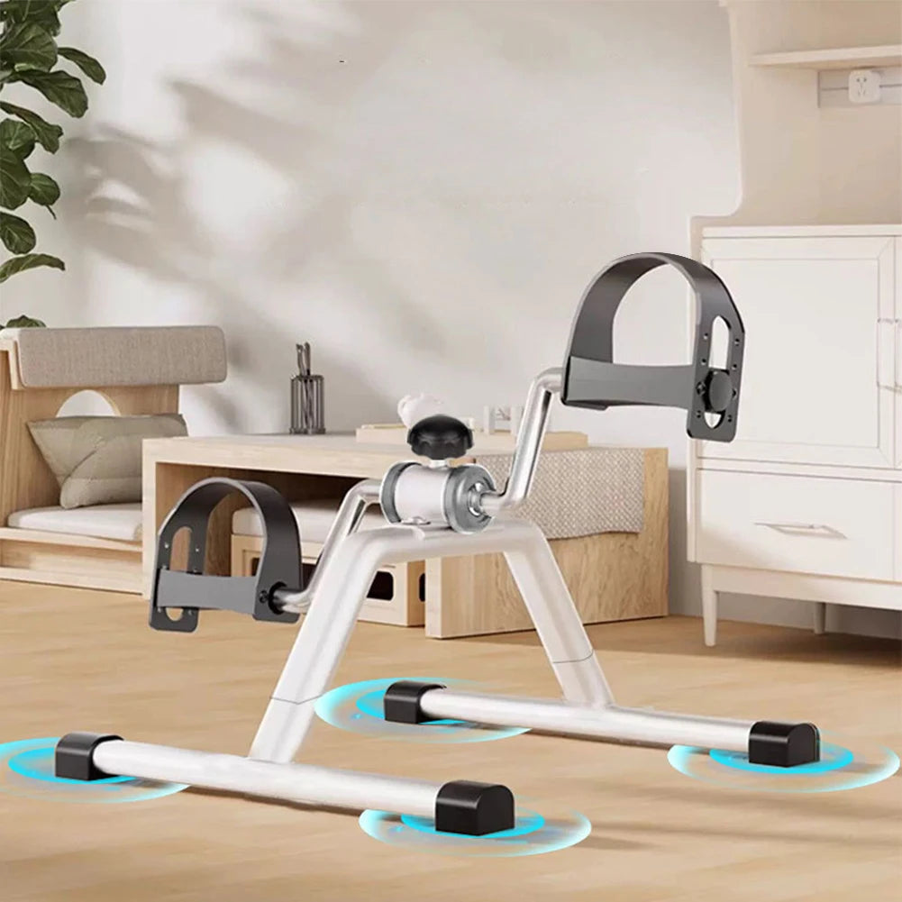 Household Portable Pedal Exerciser Mini Exercise Bike Adjustable Resistance Bike Pedal Exerciser for Indoor Leg Rehabilitation