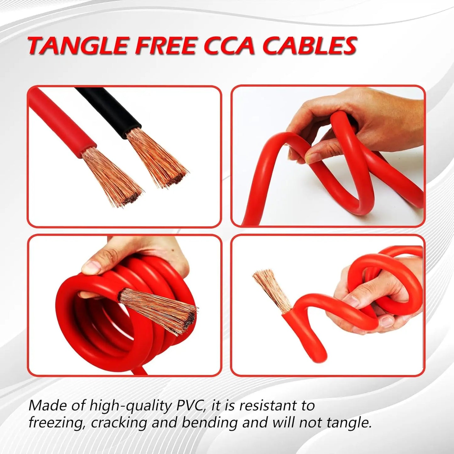Car Battery Jump Starter Cable | For Car/SUV/Truck | Emergency Ignition | Quick Start Power Booster Cable-1.5m