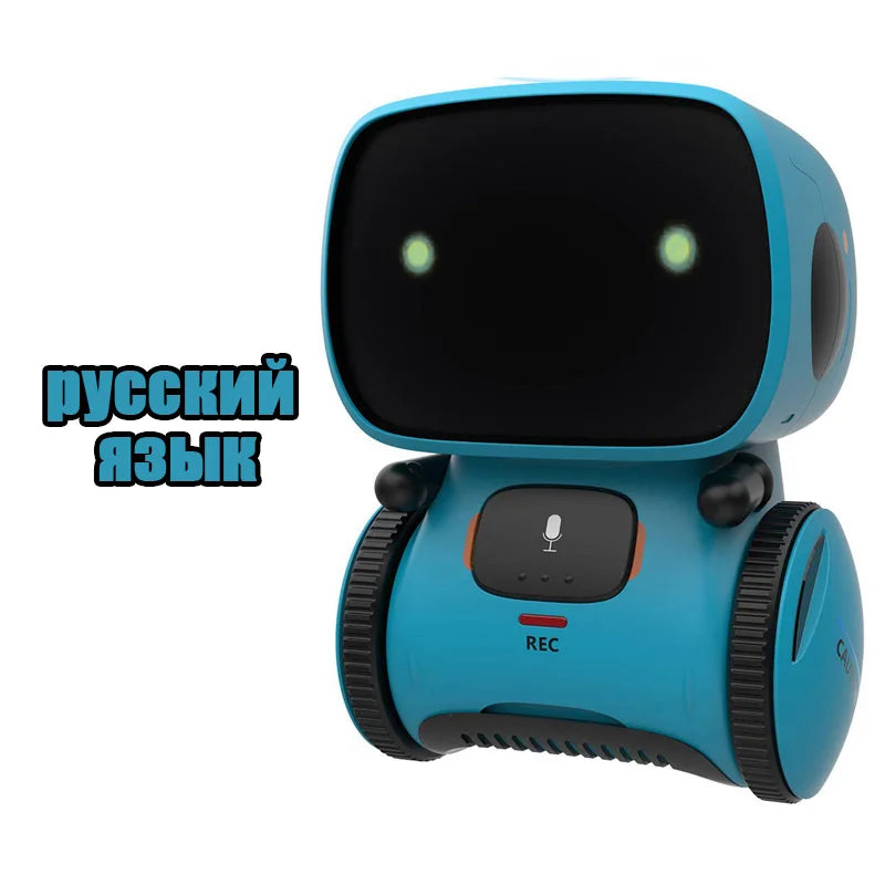 Emo Robot Intelligent Robots Russian & English & Spanish Version Voice & Touch control Toys Interactive Educational Children's G