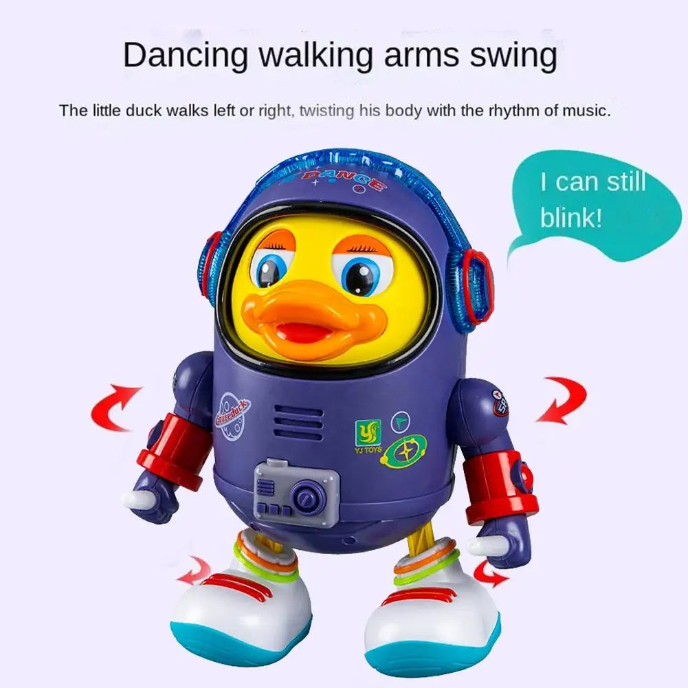 Baby Duck Toy Musical Interactive Toy Electric with Lights and Sounds Dancing Robot Space Elements for Infants Babies Kids Gifts