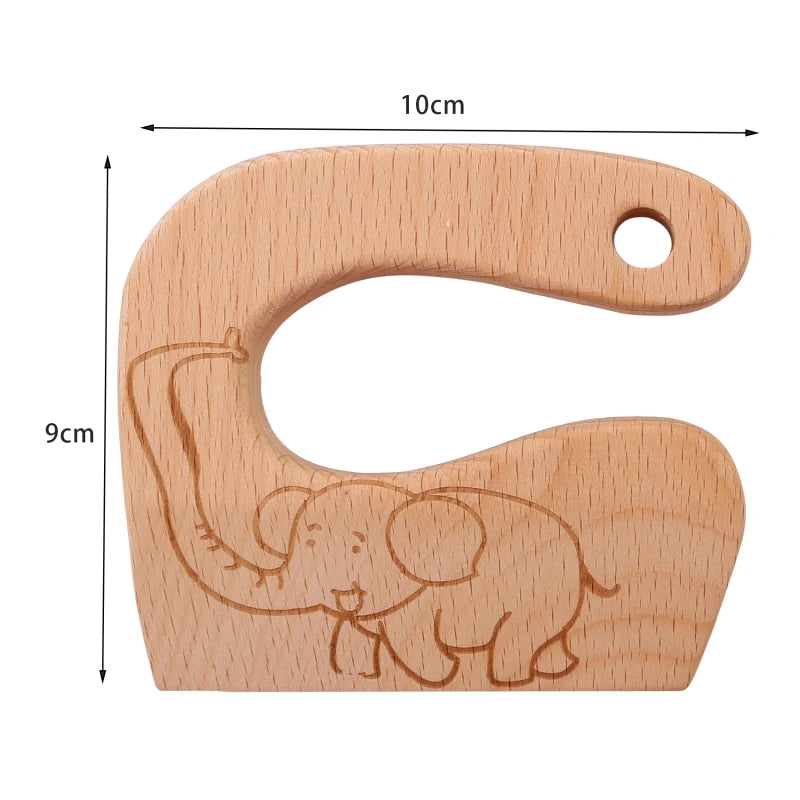 Wooden Montessori Knife Kids Cooking Toys Educational Safe Knives Cut Fruit Basic Toys & Life Skills Kitchen Tools For Toddlers