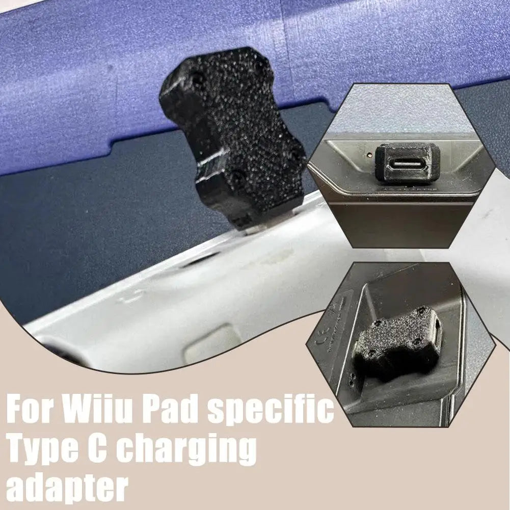 1Pcs 3D Printed For Wii U Pad Dedicated Type-C Charger Adapter - Precision Fit Fast Charge And Drop Resistant